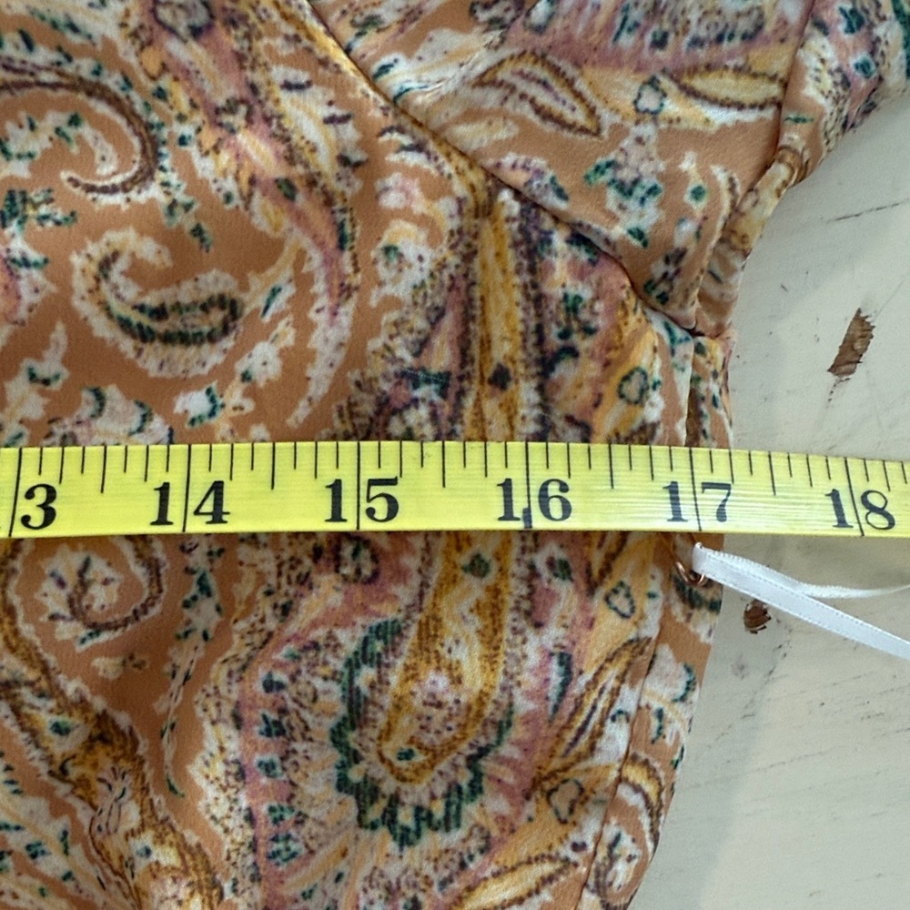 NWT Rose & Velvet Mustard Paisley Dress - Size S - Picture 15 of 16